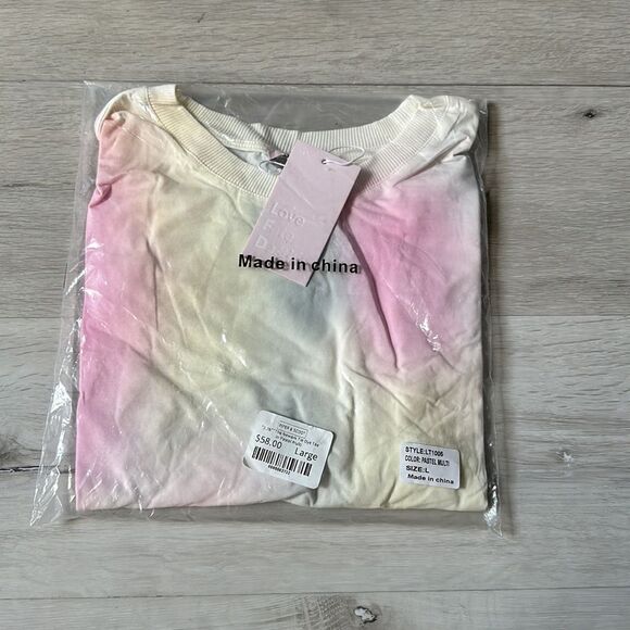 LFD The Newark Tie Dye Tee‎ in Pastel Multi L NWT in packaging - Picture 6 of 8